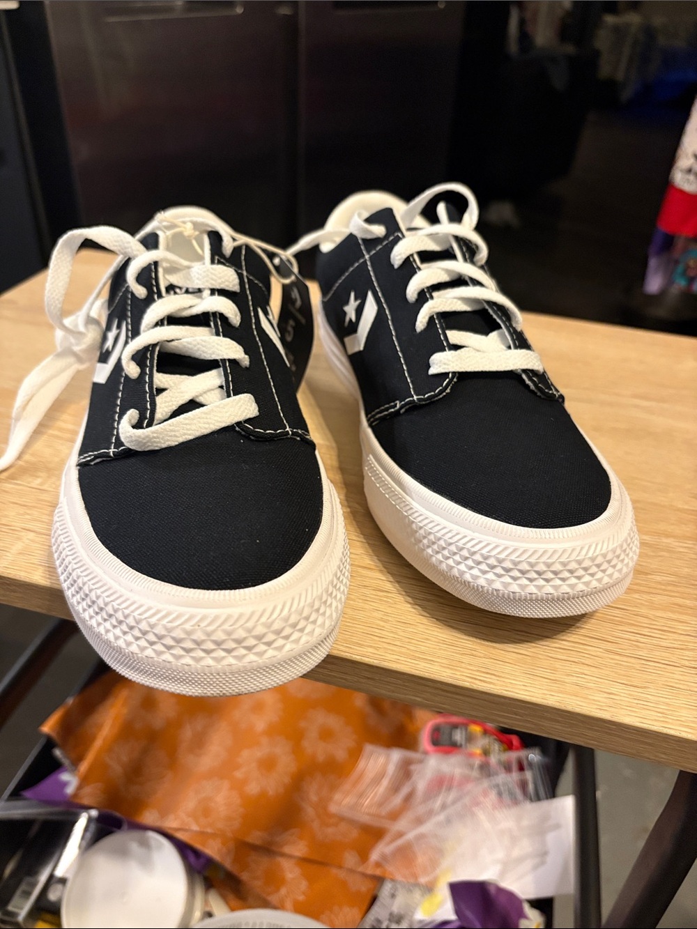 Converse Black and White Low Profile Canvas Sneakers